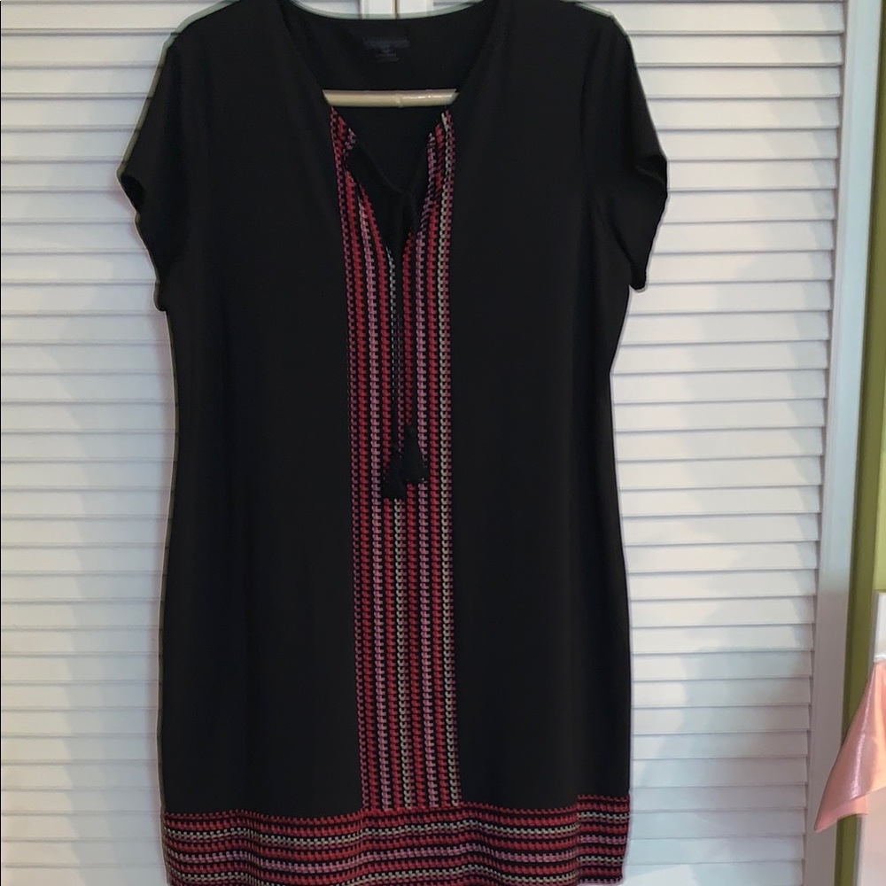 Lands' End Black midi Dress med